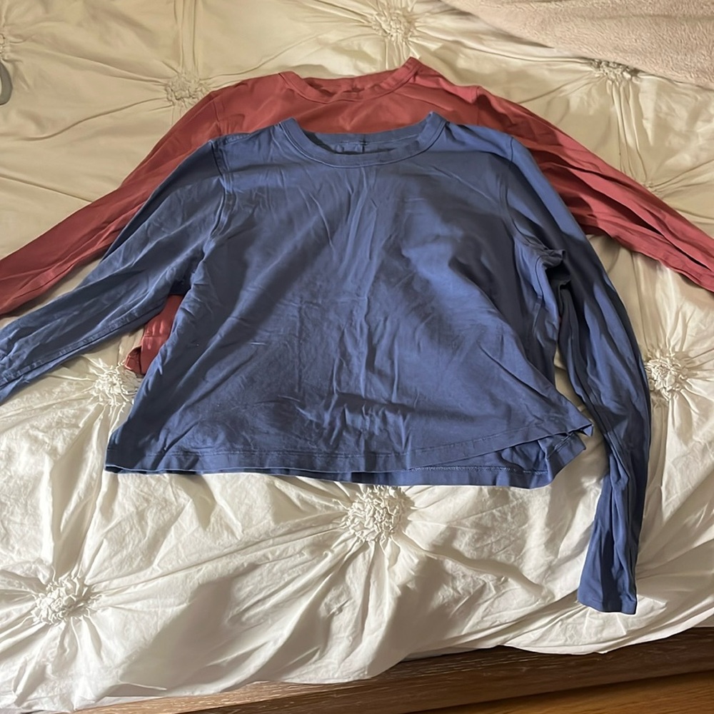 Lululemon classic fit cotton blend long sleeve duo